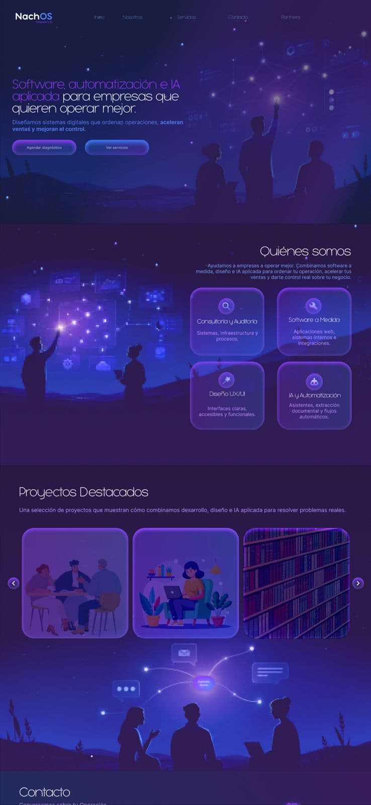 Screenshot del proyecto NachOS Software & AI
